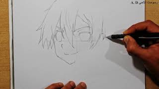 How to draw Kazuto Kirigaya in 3 steps || 1 easy drawing tutorial