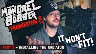 Cb650 / VFR750 Bobber MONGREL Part 9 - Fitting the radiator, when it doesnt fit.