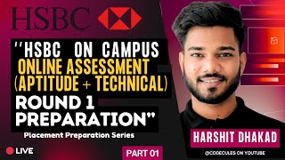 HSBC OA Round 1 Preparation💻| Placement Prep Series LIVE🔴 screenshot 2
