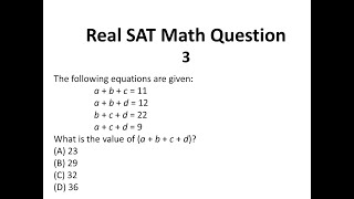 Real SAT Math Question - 3