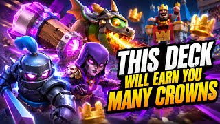 This Deck Will Earn You EASY Crowns! 👑 Mini P.E.K.K.A Hero + EVO Battle Ram | Clash Royale