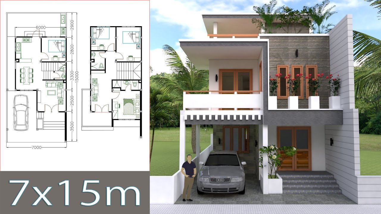 Home Design Plan 7x15m With 4 Bedrooms YouTube Home Design Plan 7x15m With 4 Bedrooms YouTube