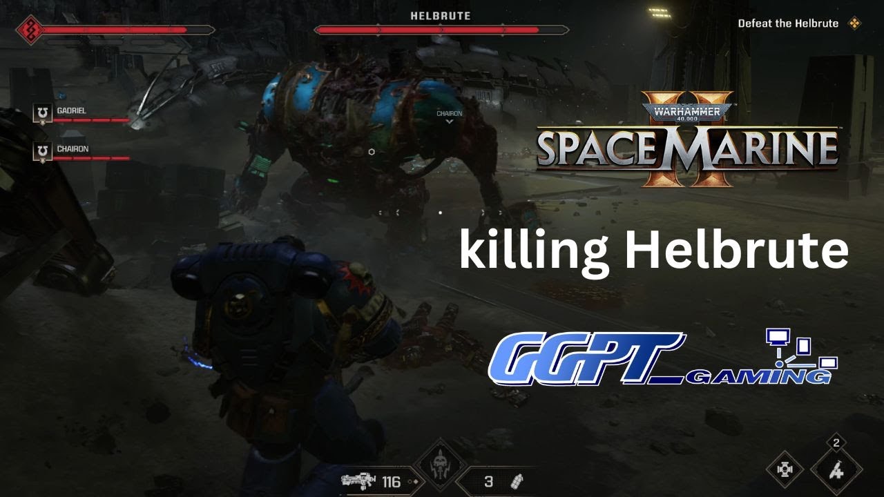 Warhammer 40,000 Space Marine 2 - How to Kill HELBRUTE boss - YouTube