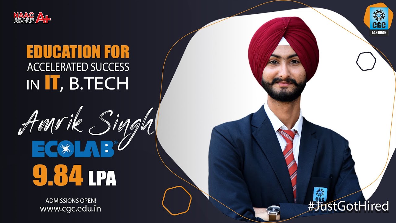 IT student Amrik Singh #JustGotHired at Ecolab Digital Centre! - YouTube
