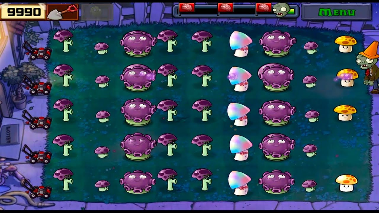 Plants Vs Zombies Epic Hack - Glooms Shrooms Vs Scaredy Shrooms ...