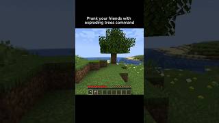 Part 19 | exploding trees😆  #minecraft #prank #shorts