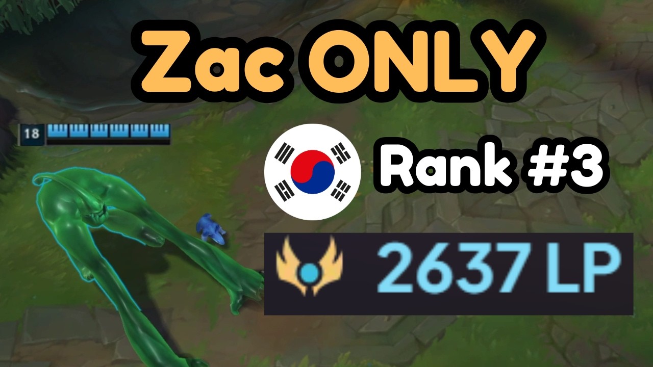 This Zac One Trick Hit Rank 3 Korea