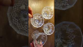 Set of 4 Vintage Lead Crystal Sundae Bowls
