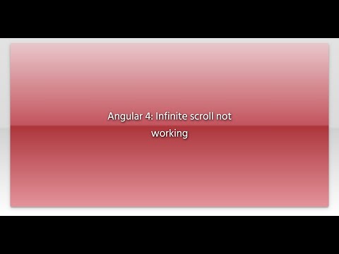 Angular 4: Infinite