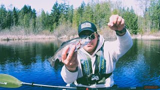 TROUT CATCH & COOK ON THE KAYAK!!