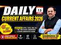 Daily Current Affairs 2026 in Telugu 2026 | TGPSC | APPSC | SI CONSTABLE | HIGH COURT | ENDOWMENT |