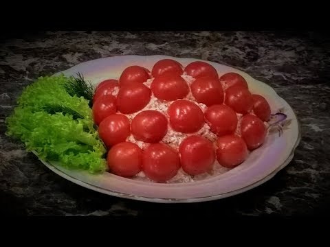 Salad with chicken for the festive table. New Year&rsquo;s recipes.