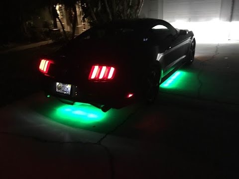 2015 mustang underglow and interior glow youtube