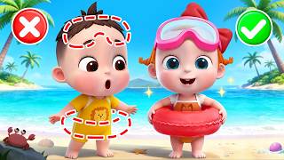 play safe beach swimming safety song kids preschool learning