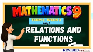Math 9 Term 1 Week 3 Day 1 | Relations and Functions