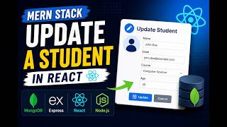 React Lecture 20 : MERN full stack implementation Part 5 (updating existing Information) explained