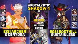 E1S1 Archer X Cerydra & E0S1 Boothill Sustainless Apocalyptic Shadow 4 Honkai Star Rail 4.0