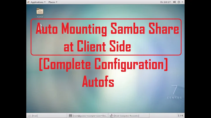 how to configure samba server with auto mounting (autofs) in Centos 7 , Redhat 7