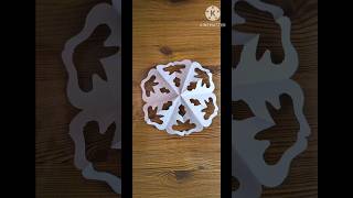 DIY easy making beautiful paper snowflake ❄️❄️#cristmasdecor#snowflake