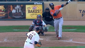 HOU@MIN: Astros crush two homers, score five in 9th