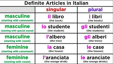 The Definite Article and its Use in Italian
