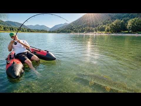 Swimming Lake Owner lets us be the first to fish here! (Endless fish!)