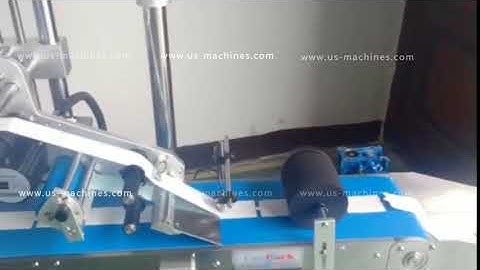 Automatic paper card tag paging feeding top labeling machine labeler line