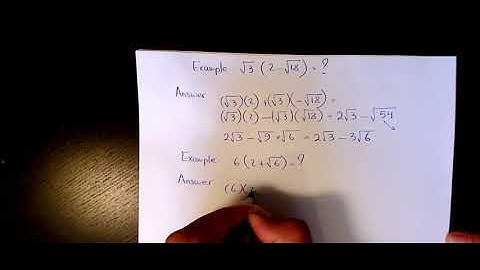 Use Polynomial multiplication to multiply square roots   Lesson 2 Radical expression - Algebra