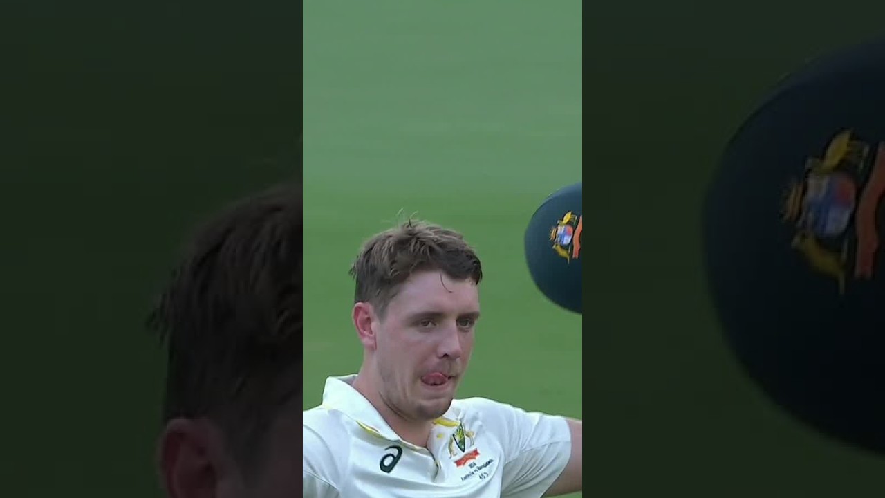 Green's first Test ton in Australia 🥰 #AUSvBAN