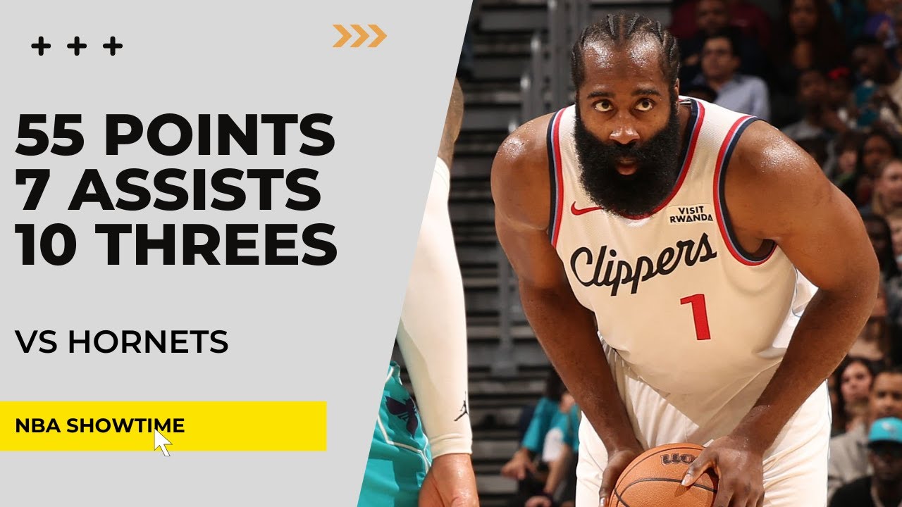 Джеймс Харден: 55 очков, 10 трёхочковых, 7 передач против «Хорнетс» в сезоне НБА 25-26