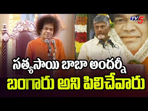 అందర్నీ బంగారు అని పిలిచేవారు...AP CM Chandrababu Naidu About Satya Sai Baba | Tv5 News - TV5NEWS
