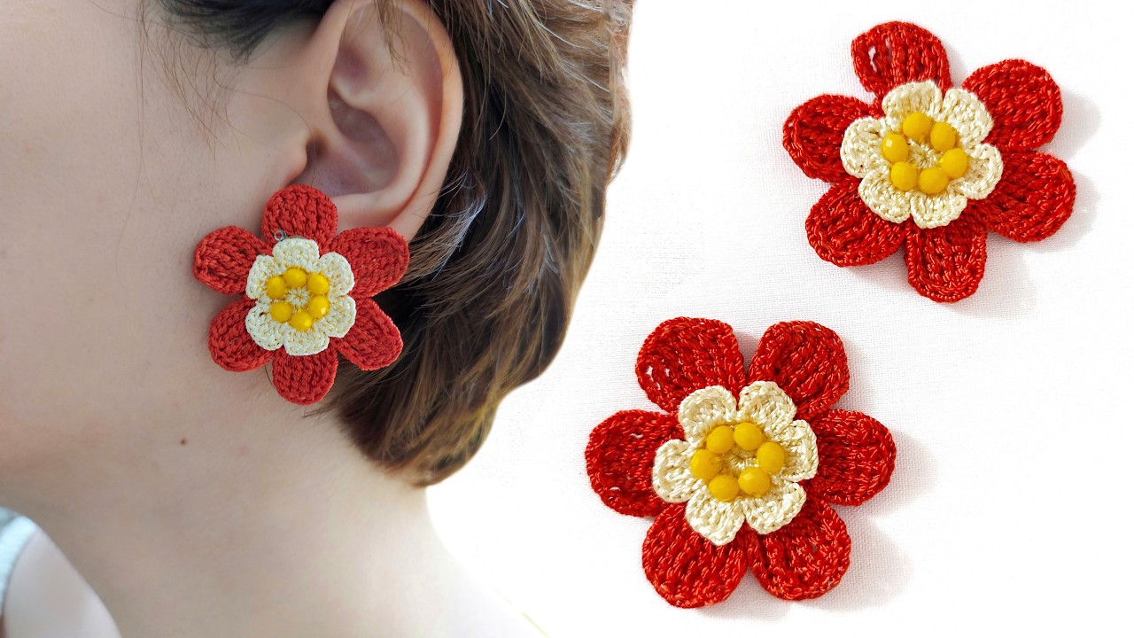 Beginner Crochet Earrings Tutorial | Lightweight, Easy to Make!