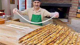 Giant 1-Meter Crispy Turkish Pide! (Wood-Fired Bafra Pide)