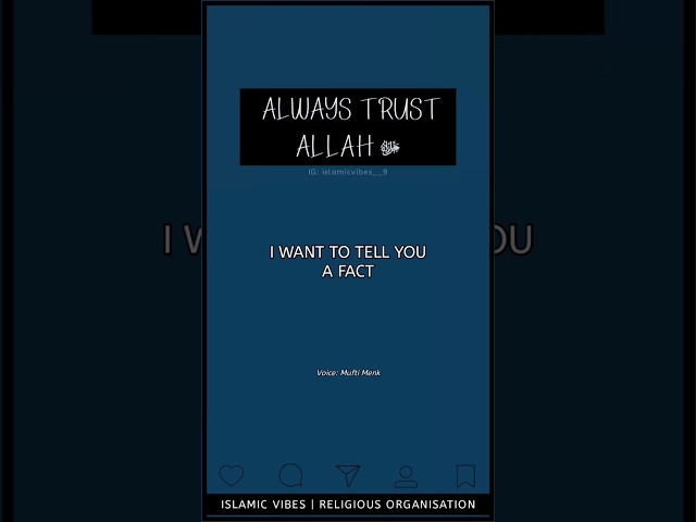 Always Trust Allah | Fact | By Mufti Menk | Islamic Vibes #islam #fact #islamicvibes #muftimenk class=