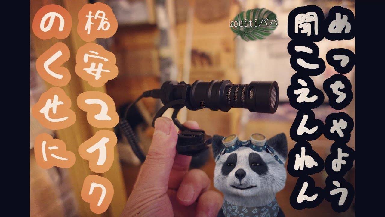 単一指向性 ガンマイク外付け格安マイクと内蔵マイク比較した