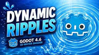 Godot 4.6 Dynamic Water Ripple Shader