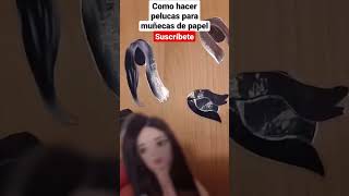 Pelucas para muñecas de papel #shorts