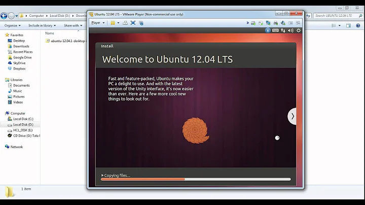 VMware Player | How to install Ubuntu 12.04 LTS