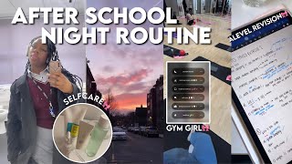 after school night routine🎀 productive revision, selfcare evenings, balancing sixth form & gym!