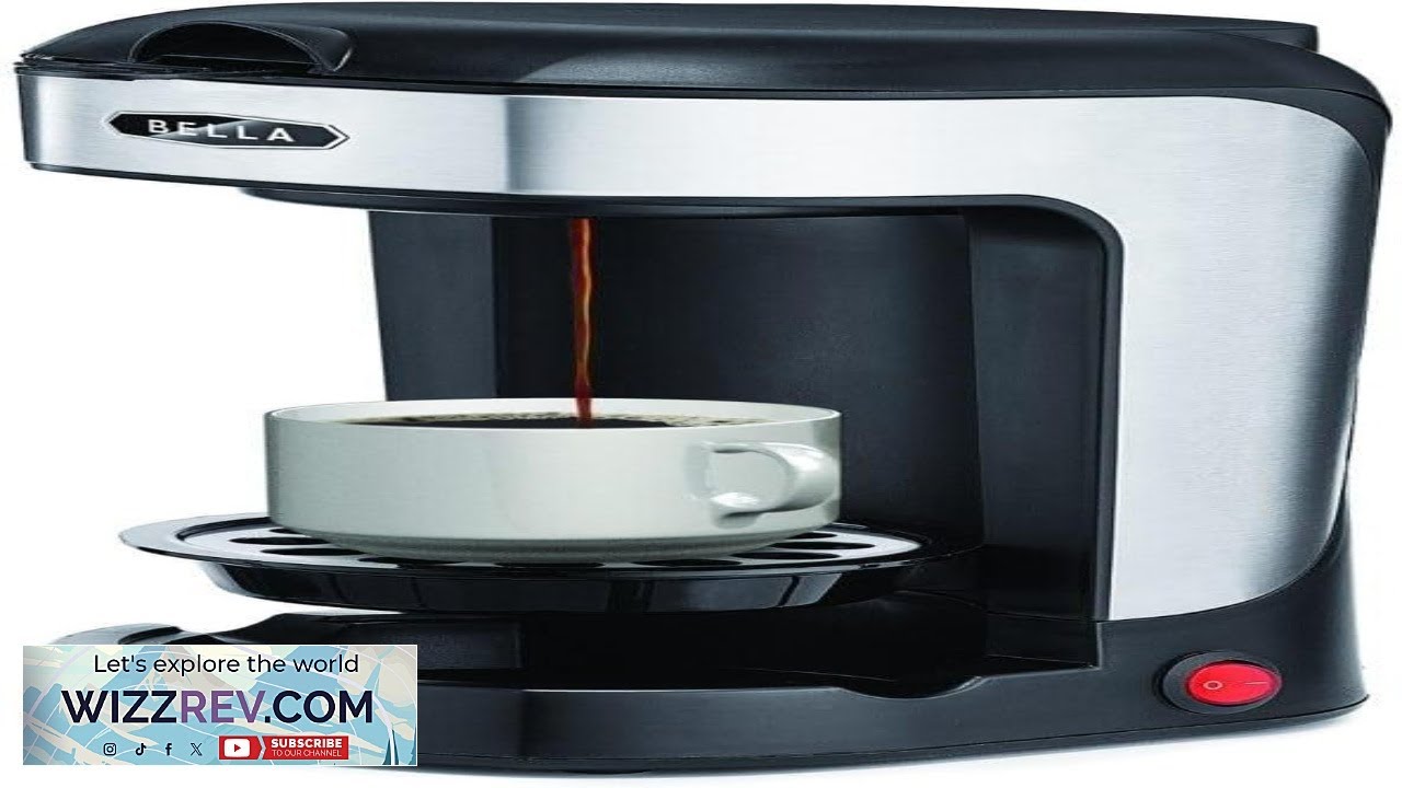 BELLA One Scoop One Cup Coffee Maker Single Serve Brewer with Adjustable