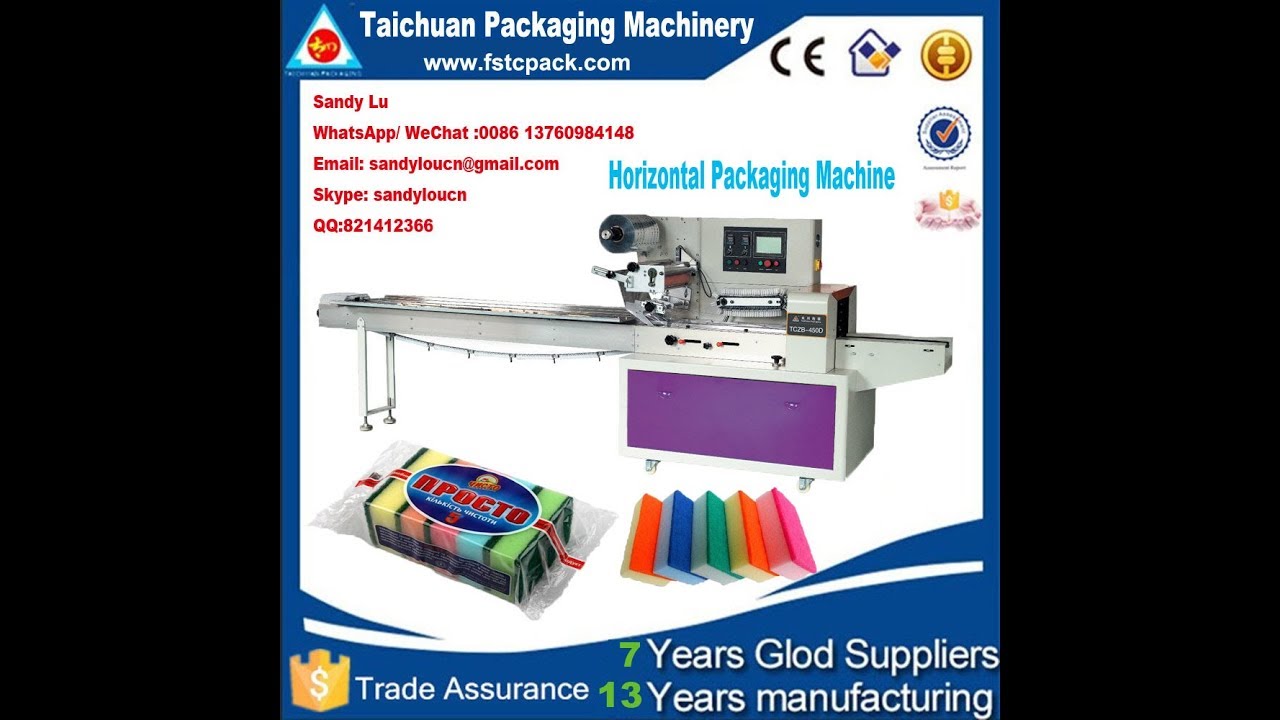 Kitchen scouring sponge packing machine,scrubber packaging machine