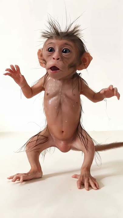 Cute little baby monkey #cute #baby #monkey #viralvideo