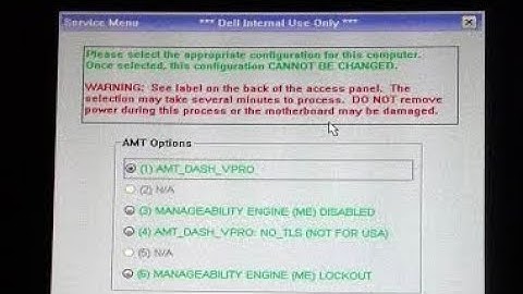 dell internal use only dell service menu
