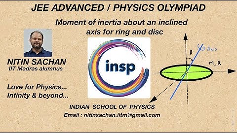 JEE ADVANCED : MOMENT OF INERTIA OF A RING AND DISC ABOUT AN INCLINED AXIS
