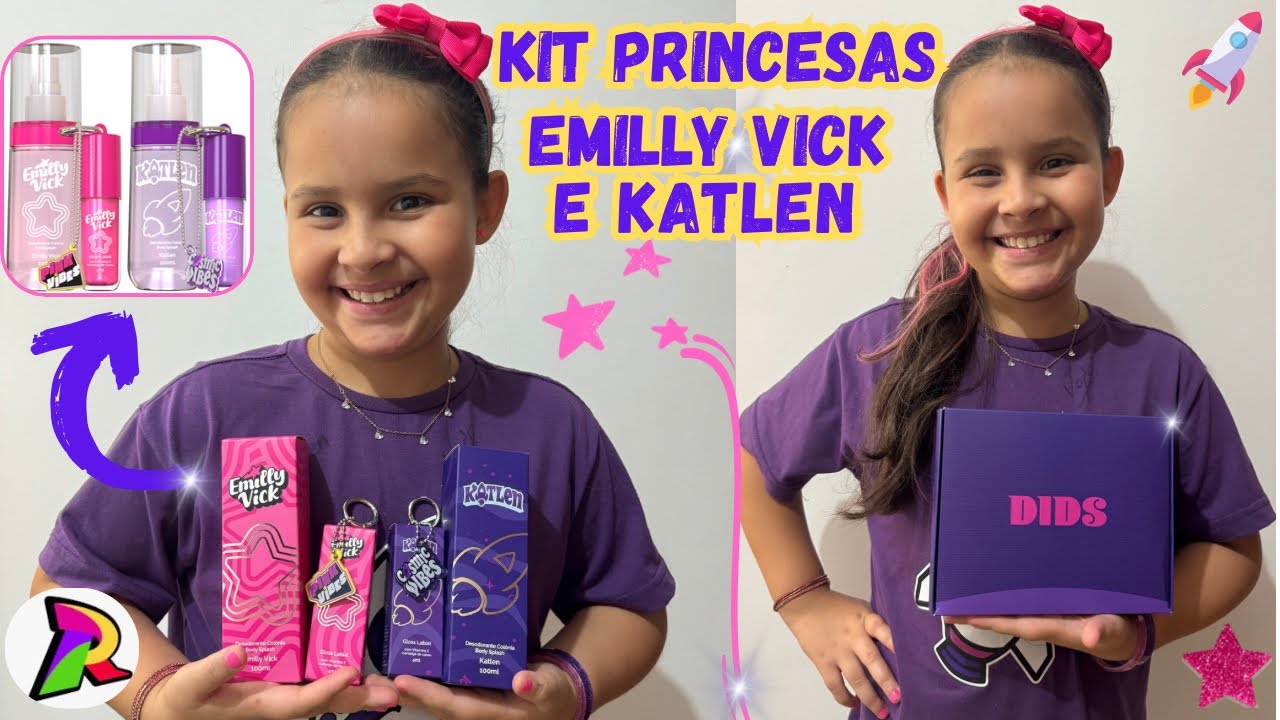 Gloss e Body Splash Duas Princesas 💜🩷 Emilly Vick e Katlen ⭐️🚀 Lelê ...