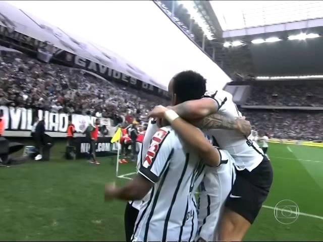 Gol e Hino: Corinthians, na Arena Corinthians (versão Globo SP) class=