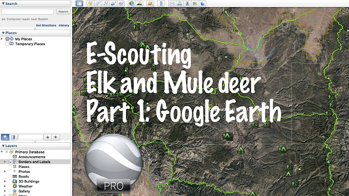E-Scouting Elk and Mule Deer with Google Earth Pro