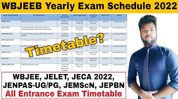 WBJEE/JELET 2020 & JECA/JENPAS-UG,PG/JEPBN/JEMScN Entrance Examination, Online Application Timetable