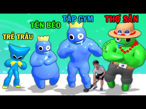 THẮNG TÊ TÊ GIÚP BLUE GIẢM CÂN TIẾN HÓA THÀNH BLUE 7 MÚI THỢ SĂN HUGGY TRONG Blue Monster Run