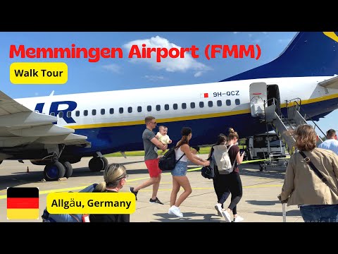 Germany Memmingen Airport (FMM) Walk Tour 4K
